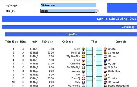 Những ứng dụng giúp theo dõi lịch thi đấu World Cup 2014 trên smartphone