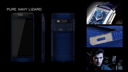 Vertu Signature Touch - Đẳng cấp của sự khác biệt - 2 Vertu Signature Touch da cá sấu, xanh hải quân và đen tuyền pha vàng hồng thanh lịch, đẳng cấp