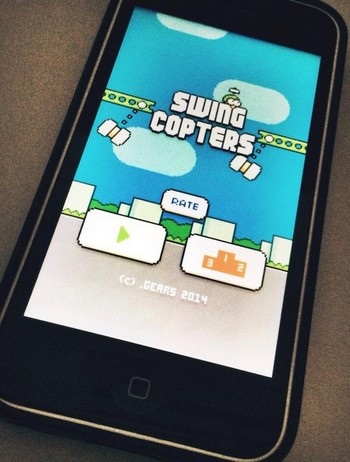 Sau Flappy Bird, Nguyễn Hà Đông ra game mới mang tên Swing Copters - 2 Swing Copters được kỳ vọng sẽ vượt qua cái bóng của Flappy Bird