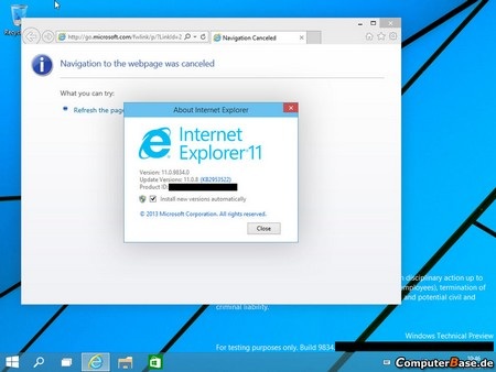 Rò rỉ loạt ảnh giao diện Windows 9 của Microsoft - 10 Windows 9 vẫn sử dụng IE 11 làm trình duyệt mặc định