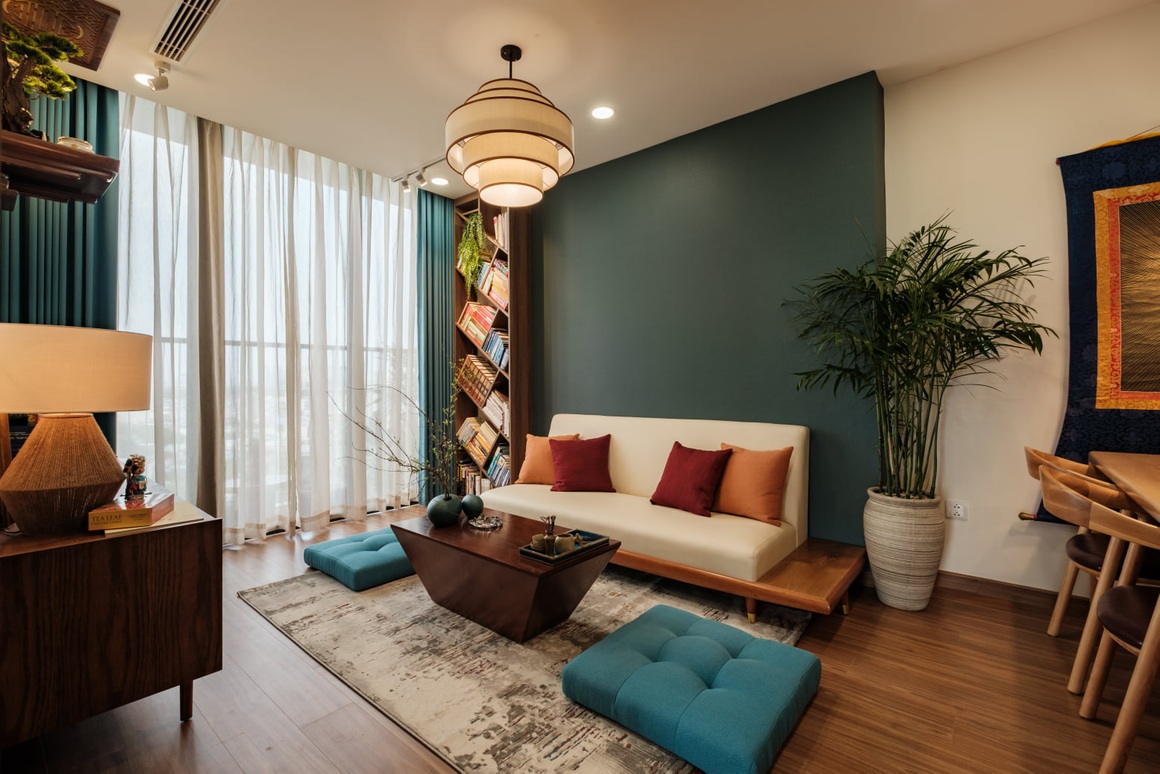 Ngắm căn hộ 60 m2 rộng và đẹp khó chê với nội thất có tông màu xanh lạ - 1 Ngắm căn hộ 60 m2 rộng và đẹp khó chê với nội thất có tông màu xanh lạ - 1