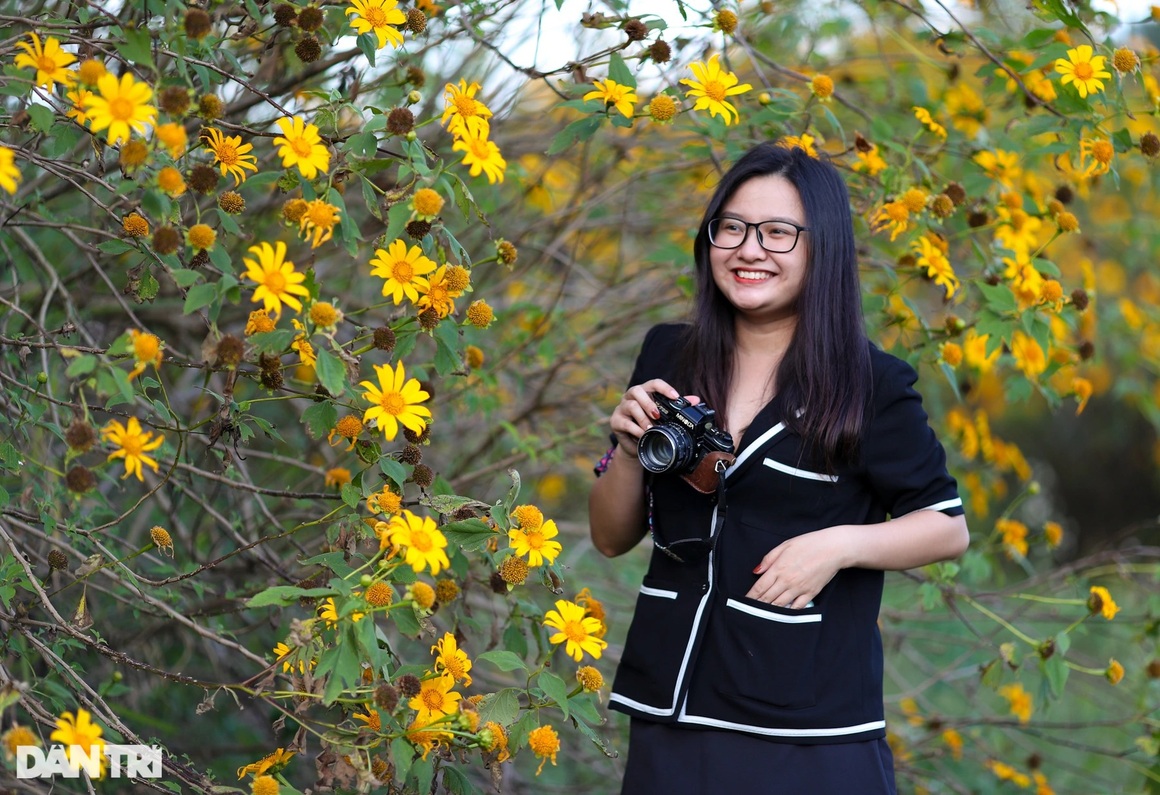Wild sunflowers bloom on the hillside, young people flock to the outskirts of Da Lat to check-in - 17