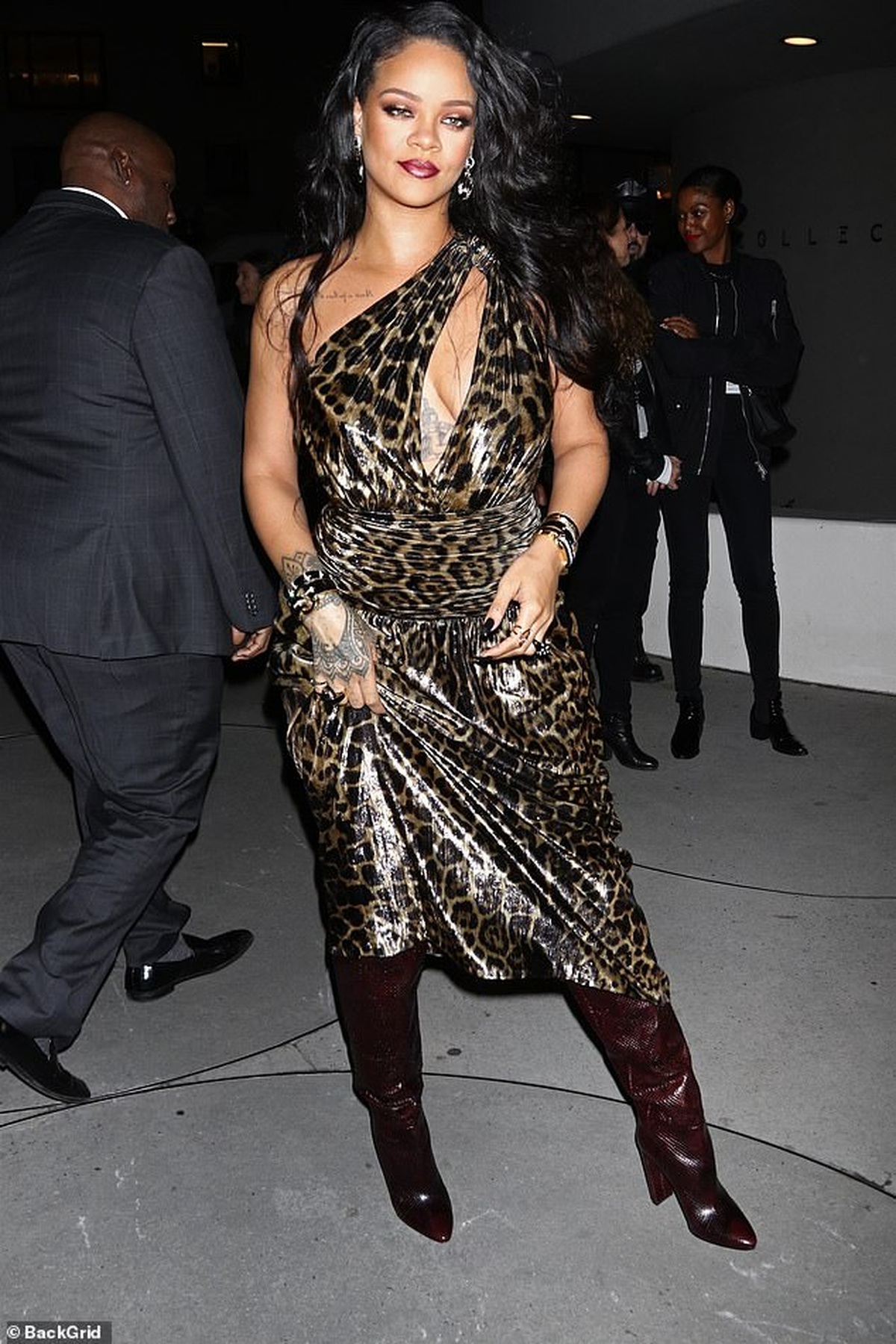 Rihanna xinh đẹp với váy da báo xẻ sâu - Ảnh 3. Rihanna xinh đẹp với váy da báo xẻ sâu - Ảnh 3.