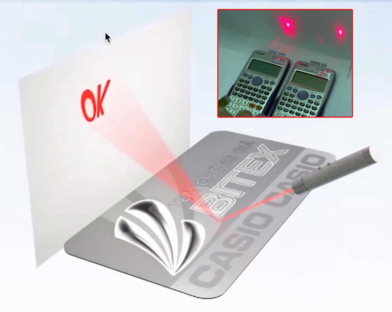 Kiểm tra tem chống giả Casio