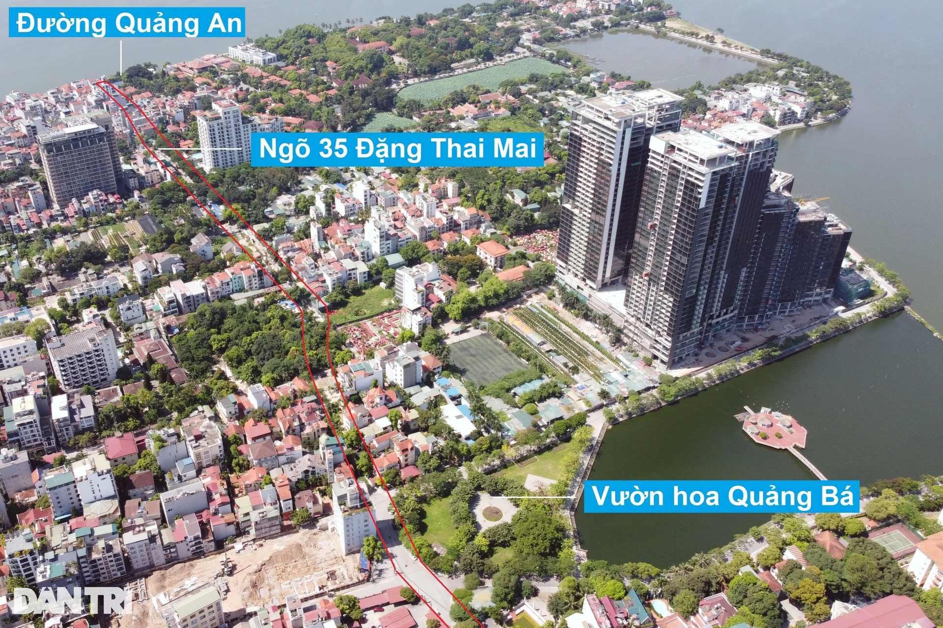 Cận cảnh vị trí nhà hát, đường quy hoạch ở bán đảo Quảng An đẹp nhất Hồ Tây