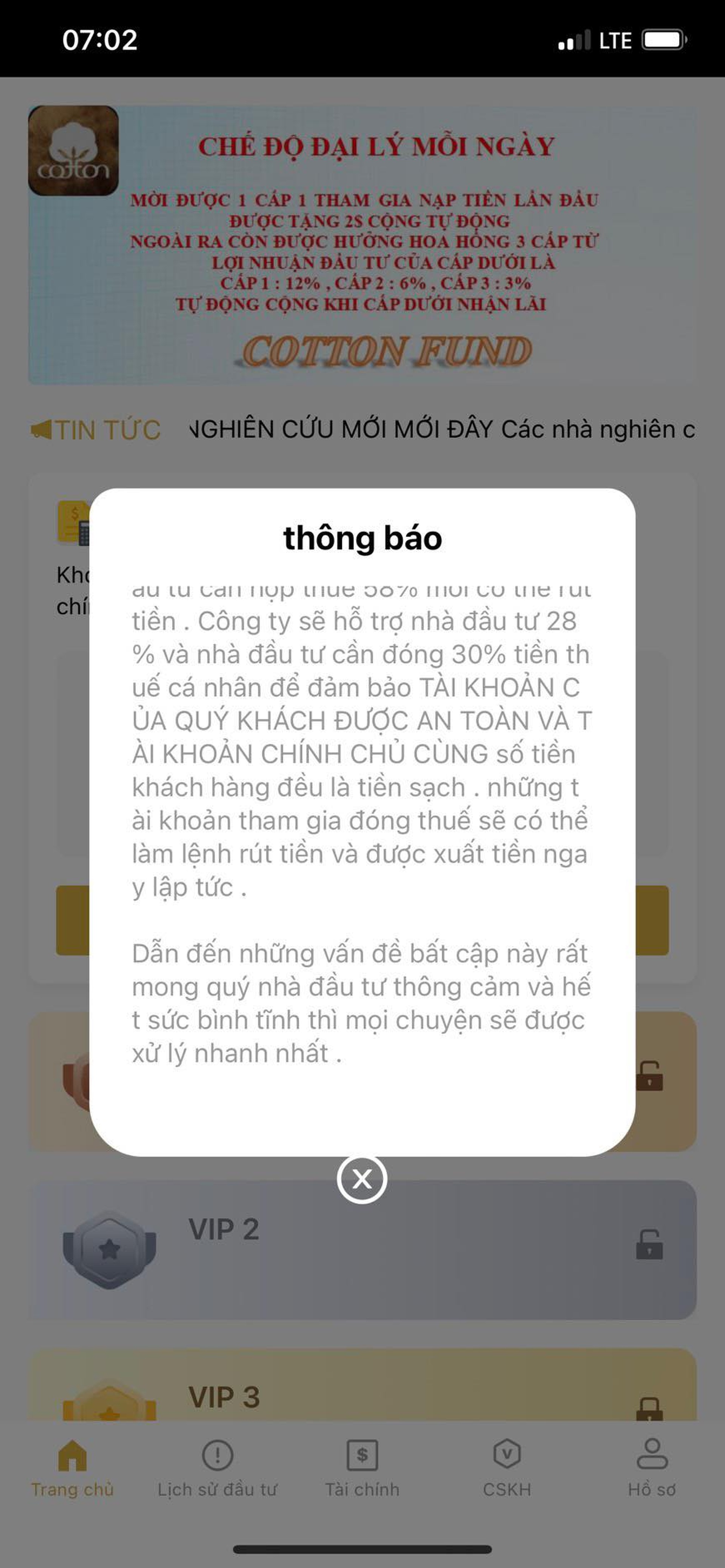 Vỡ mộng khi đầu tư vào Cotton fund lấy lãi cao hơn 300 lần lãi ngân hàng - 2 Vỡ mộng khi đầu tư vào Cotton fund lấy lãi cao hơn 300 lần lãi ngân hàng - 2