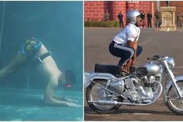 Những kỷ lục yoga đáng kinh ngạc: Dưới nước, trên xe máy và hơn thế nữa