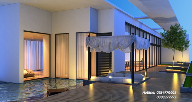 Khám phá Penthouse triệu đô sang trọng tại Hà Nội - 3 Sky Villa Dolphin Plaza còn sở hữu một sân vườn ngoài trời rộng lớn với bể bơi, khu BBQ, Cigar… Biệt thự “bầu trời” này được xem là một trong những nơi xa hoa để sống ở Hà Nội.