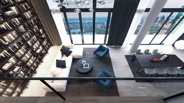 Khám phá Penthouse triệu đô sang trọng tại Hà Nội - 4 Với những đường nét khối vuông trẻ trung, năng động xen lẫn sự cân đối cổ điển tạo nên cảm giác đầm ấm và yên tĩnh.