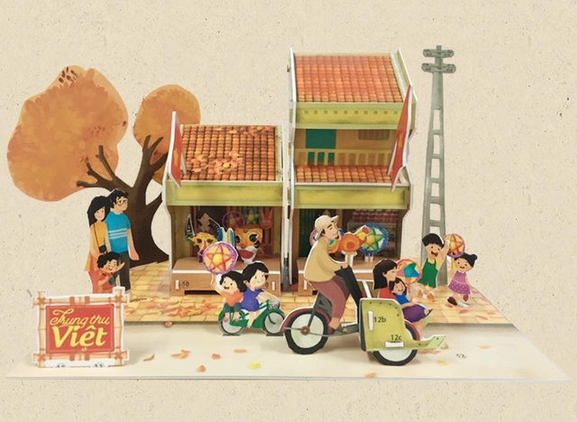 Ba kể con nghe về miền ký ức Trung thu xưa đầy ý nghĩa - 1 Bộ tranh ghép hình 3D chủ đề Sắm Tết Trung thu