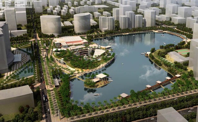 “Trẻ hóa” thương hiệu – Bước đệm mới ấn tượng cho sự phát triển của Cotana Group - 1 Là nhà thầu xây dựng có tiếng trên thị trường, Cotana Group đã góp phần triển khai thành công nhiều dự án lớn. (Ảnh: Dự án Công viên hồ điều hòa Nhân Chính)