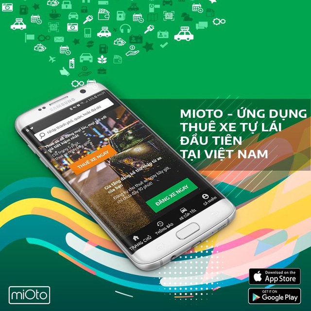 Ứng dụng Mioto với dịch vụ cho thuê xe ô tô tự lái ra mắt đầu năm 2018