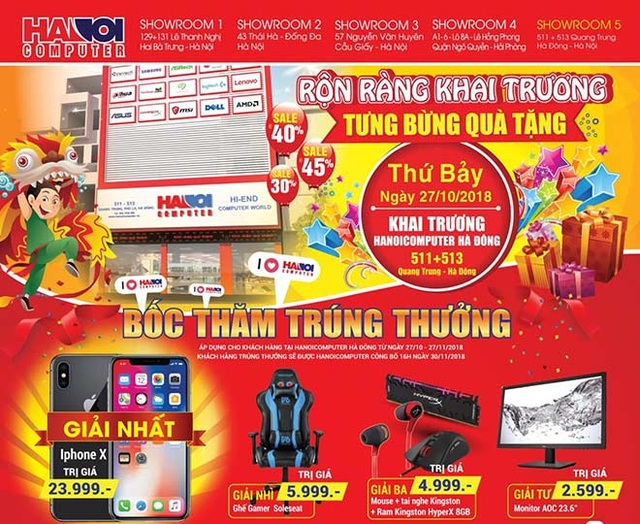 Cơ hội trúng iPhone X tại HaNoicomputer - 2 Cơ hội trúng iPhone X tại HaNoicomputer - 2