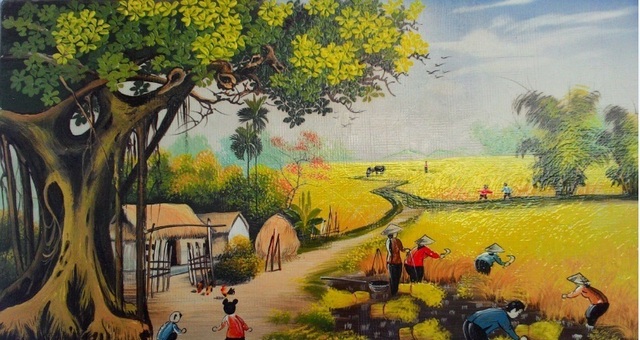 6 món quà Việt được du khách nước ngoài yêu thích - 5 Tranh nghệ thuật thường lấy bối cảnh làng quê hay cuộc sống thường nhật của người Việt.