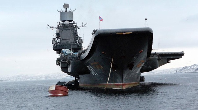 
Tàu Đô đốc Kuxnetsov của Nga .(Ảnh: Sputnik)

