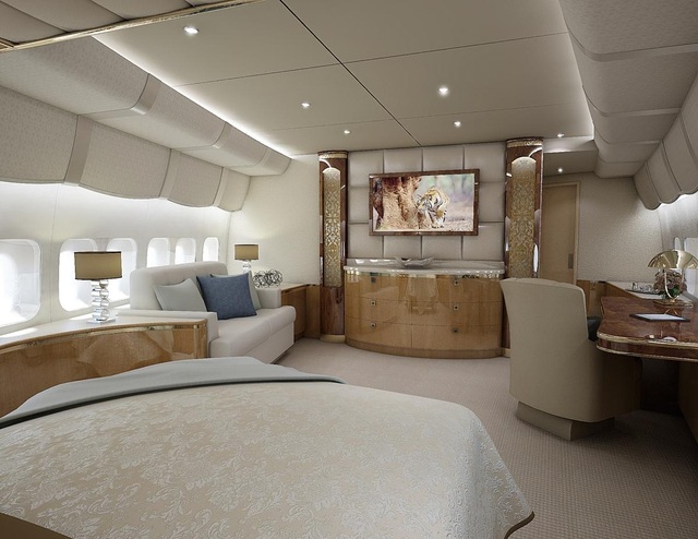 Bên trong máy bay sắp trở thành chuyên cơ của tổng thống Mỹ - 6
Một phòng ngủ trên Boeing 747-8 VIP (Ảnh: NY Daily)