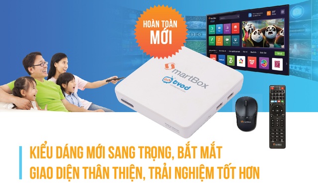 VNPT Technology ra mắt thiết bị Smartbox 2 và dịch vụ truyền hình internet TVoD - 2
SmartBox 2 được thiết kế nhỏ gọn, sang trọng, giao diện mới tinh tế, dễ sử dụng cho mọi lứa tuổi.