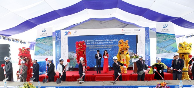 Xây dựng Nhà máy cung cấp linh kiện điện tử tiêu chuẩn thế giới tại Vĩnh Phúc - 1 Lễ khởi công xây dựng dự án Nhà máy AAC Technologies Vĩnh Phúc