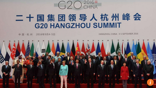 Chuyện hậu trường của hội nghị G20 ở Trung Quốc - 1
Bức ảnh lưu niệm tại hội nghị G20 diễn ra ở Hàng Châu, Trung Quốc. (Ảnh: SCMP)