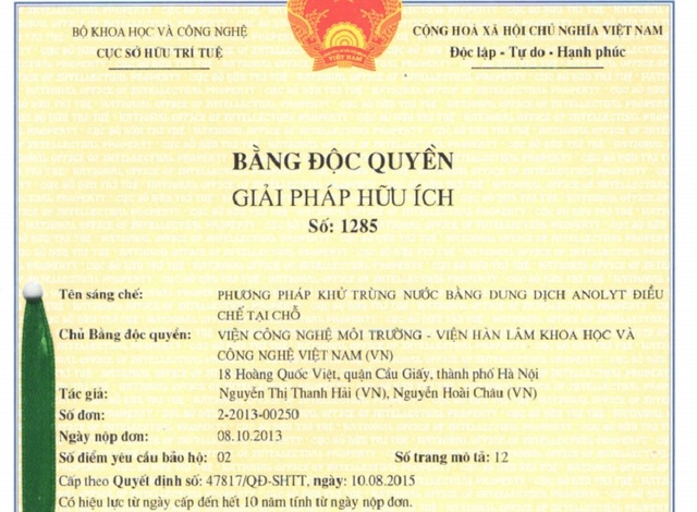 Giải pháp khử trùng nước thân thiện với môi trường - 2 Giải pháp khử trùng nước thân thiện với môi trường - 2