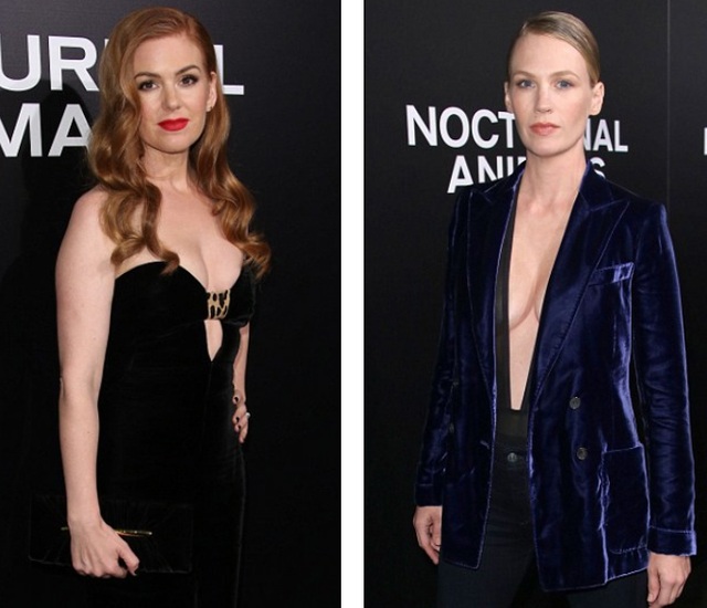 Kiều nữ Hollywood bốc lửa khoe ngực đầy - 1
Isla Fisher và January Jones gợi cảm dự công chiếu phim mới Nocturnal Animals tại Los Angeles ngày 11/11 vừa qua