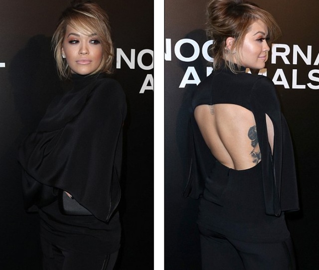 Kiều nữ Hollywood bốc lửa khoe ngực đầy - 6
Rita Ora gợi cảm khoe lưng trần