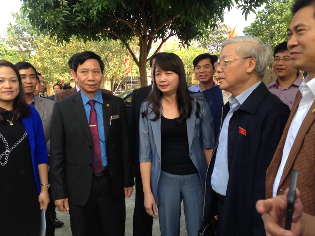 Tổng Bí thư: “Vụ ông Vũ Huy Hoàng, Quốc hội phê phán thế đã đủ đau chưa?" - 2
Tổng Bí thư Nguyễn Phú Trọng gặp gỡ các cử tri huyện Đông Anh, Hà Nội.