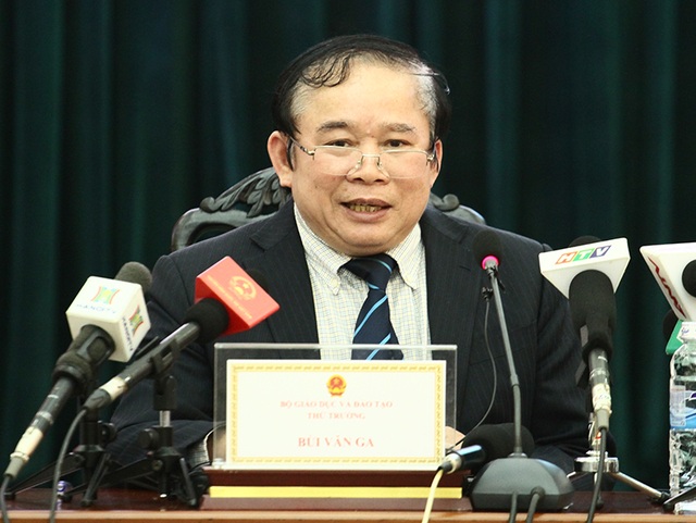 Môn Toán chính thức thi bằng phương pháp trắc nghiệm - 2 Thứ trưởng Bùi Văn Ga.