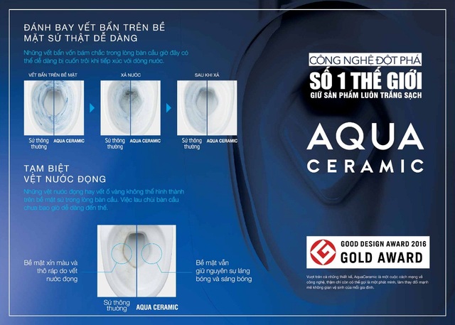 Bí quyết tiết kiệm suốt 100 năm - 1 AQUA Ceramic giúp việc cọ rửa trở nên dễ dàng hơn bao giờ hết