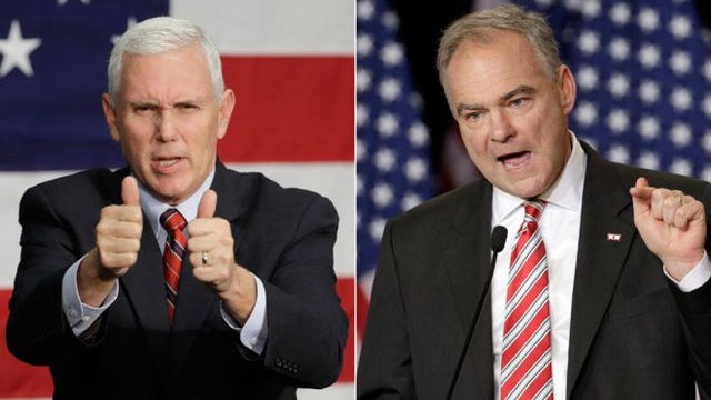 "Phó tướng" của Clinton ví ông Trump như "gã khùng" - 13
Ứng viên phó tổng thống Cộng hòa Mike Pence (trái) và ứng viên Dân chủ Tim Kaine. (Ảnh: Getty)