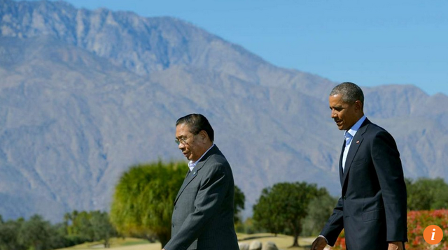 Bài toán chính trị quanh chuyến thăm của Tổng thống Mỹ Obama tới Lào - 2
Tổng thống Mỹ Barack Obama (phải) và Chủ tịch Lào Choummaly Sayasone tại hội nghị ở California hồi tháng 2. (Ảnh: AFP)