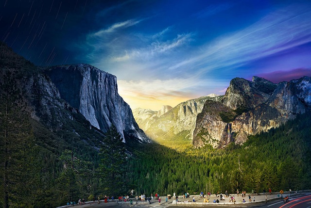 Những bức ảnh ấn tượng nhất 2016 do National Geographic bình chọn - 2
2. Nhiếp ảnh gia Stephen Wilkes đã chụp 1.036 bức hình trong suốt 26 giờ đồng hồ tại sườn núi ở công viên quốc gia Yosemite để tái tạo nên bức hình ngày và đêm.