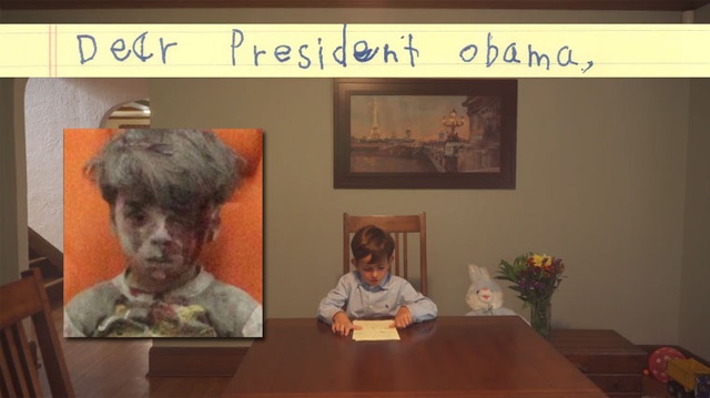 Tiết lộ bức thư Tổng thống Obama muốn cả thế giới đọc - 1
Cậu bé Alex muốn đón em bé Syria sống cùng gia đình mình. (Ảnh: BBC)