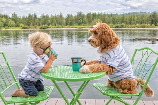 Tình bạn dễ thương của bé và "bạn bốn chân" gây nức lòng dân mạng - 1 Tình bạn dễ thương của bé và "bạn bốn chân" gây nức lòng dân mạng - 1