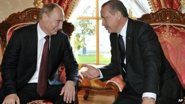 Thổ Nhĩ Kỳ rời bỏ NATO sẽ là chiến thắng vĩ đại của Putin - 1 Tổng thống Nga Putin và Tổng thống Thổ Nhĩ Kỳ Erdogan trong một cuộc hội đàm