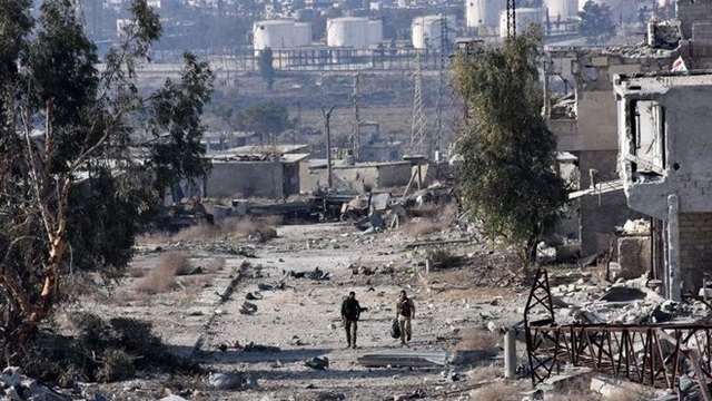 Lệnh ngừng bắn trên toàn lãnh thổ Syria chính thức có hiệu lực - 1 Hình ảnh tan hoang tại Syria. (Nguồn: AFP/Getty Images)
