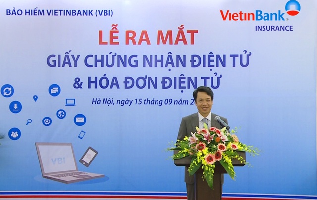 VBI chính thức phát hành Giấy chứng nhận bảo hiểm Điện tử và Hóa đơn Điện tử - 1
Ông Lê Tuấn Dũng – Tổng Giám đốc VBI phát biểu tại buổi lễ.