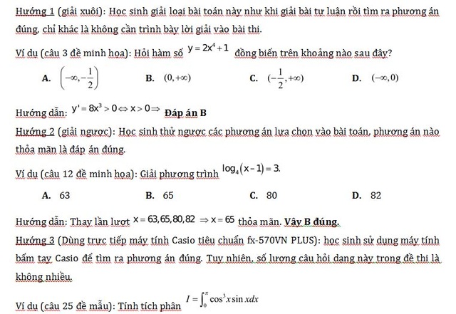 Chuyên gia mách nước 10 kinh nghiệm ôn luyện bài trắc nghiệm môn Toán đạt điểm cao - 1 Chuyên gia mách nước 10 kinh nghiệm ôn luyện bài trắc nghiệm môn Toán đạt điểm cao - 1