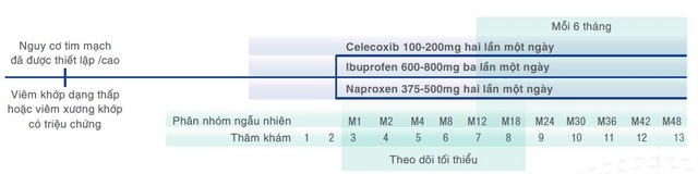 Nghiên cứu Precision so sánh về tính an toàn tim mạch giữa 3 loại NSAID: Celecoxib, Ibuprofen và Naproxen