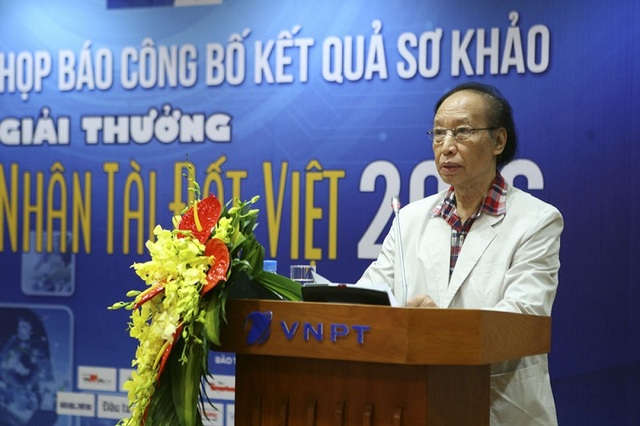 Giải thưởng Nhân tài Đất Việt 2016: 20 sản phẩm xuất sắc lọt vào vòng Chung khảo - 2
Nhà báo Phạm Huy Hoàn - Tổng biên tập Báo điện tử Dân trí, Trưởng ban tổ chức Giải thưởng Nhân tài Đất Việt 2016 phát biểu tại buổi họp báo công bố kết quả sơ khảo.