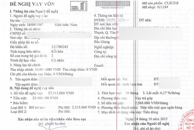 "Ngậm đắng nuốt cay" với vay tiêu dùng - 1 Hợp đồng từ phía công ty cho vay tài chính khá mập mờ khiến khách hàng dễ bị nhầm lẫn.