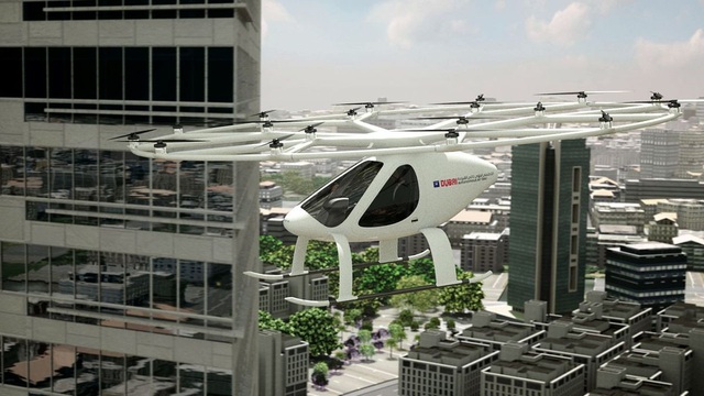 Sắp ra mắt dịch vụ "taxi bay" không người lái có một không hai - 1 Mô hình taxi bay sắp được triển khai tại thành phố Dubai.