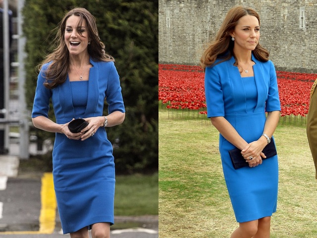 Màu xanh da trời hẳn là một trong những màu yêu thích nhất của Kate.