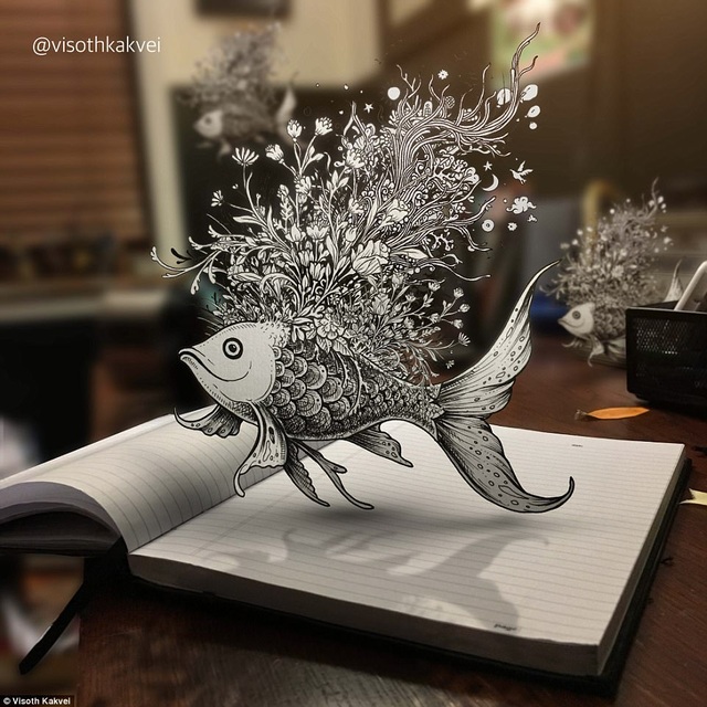 Kinh ngạc những bức vẽ 3D sống động y như thật | Báo Dân trí