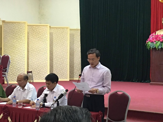 Chủ tịch Hà Nội hẹn tiếp tục chờ đối thoại với nhân dân Đồng Tâm - 1
Ông Nguyễn An Huy, Phó Chánh thanh tra Thành phố đọc quyết định Thanh tra toàn diện dự án sân bay Miếu Môn