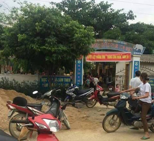 Tạm dừng công tác hiệu trưởng, hiệu phó trường mầm non nghi dùng “gà dịch” cho học sinh ăn - 1 Trường mầm non Thọ Sơn - nơi xảy ra sự việc nghi cho trẻ mầm non ăn gà dịch.