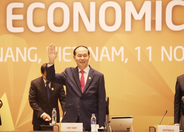 Phiên họp quan trọng nhất của các lãnh đạo APEC - 3
Chủ tịch nước Trần Đại Quang tại hội nghị cấp cao APEC. (Ảnh: Ban tổ chức APEC Việt Nam 2017)