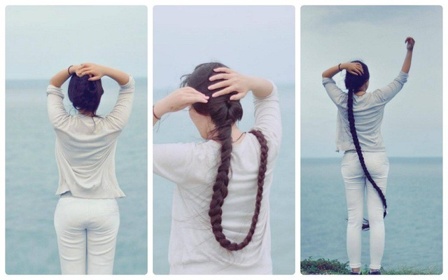 9x Sài Gòn kiếm bộn tiền nhờ quay clip khoe tóc dài gần 2m - 1 Mái tóc dài 2m của Tố Hạnh