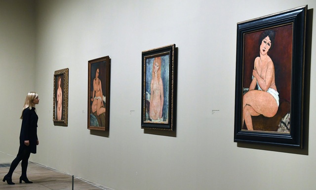 Triển lãm loạt tranh khỏa thân “kiệt tác” - 4 Một góc trong triển lãm Tate Modern trưng bày tranh khỏa thân của Amedeo Modigliani.