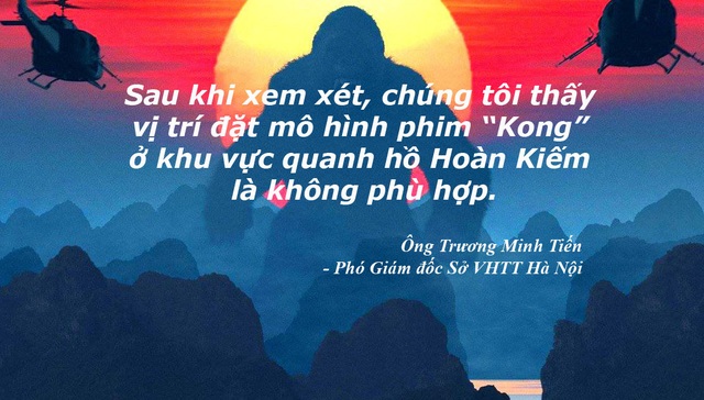 Kinh ngạc hiệu ứng “Kong”; không lưu hành nhạc phẩm nhiều “dị bản” - 2 Xem thêm: Hà Nội bác đề xuất đặt mô hình khỉ Kong cạnh hồ Hoàn Kiếm